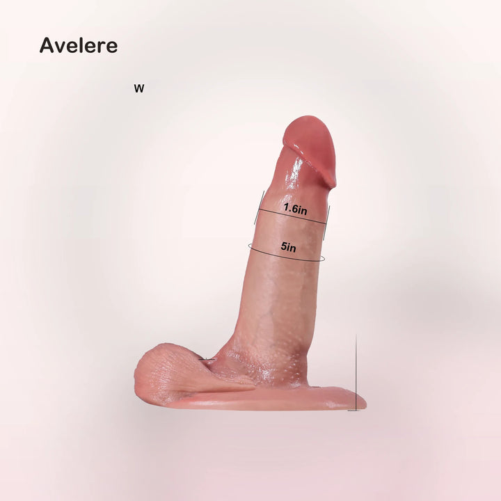 7" x 1.6" Realistic Small Sliding Skin Balls Foreskin Suction Cup Dirty Talk Male Voice Immersive Pleasure Dildo