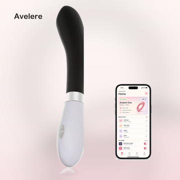 Avelere Black 7 Inches Multi-Function Curved Personal Massager