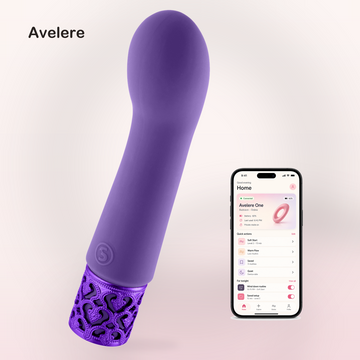 Avelere Purple 4 Inches Waterproof Rechargeable Multi-Function Personal Massager