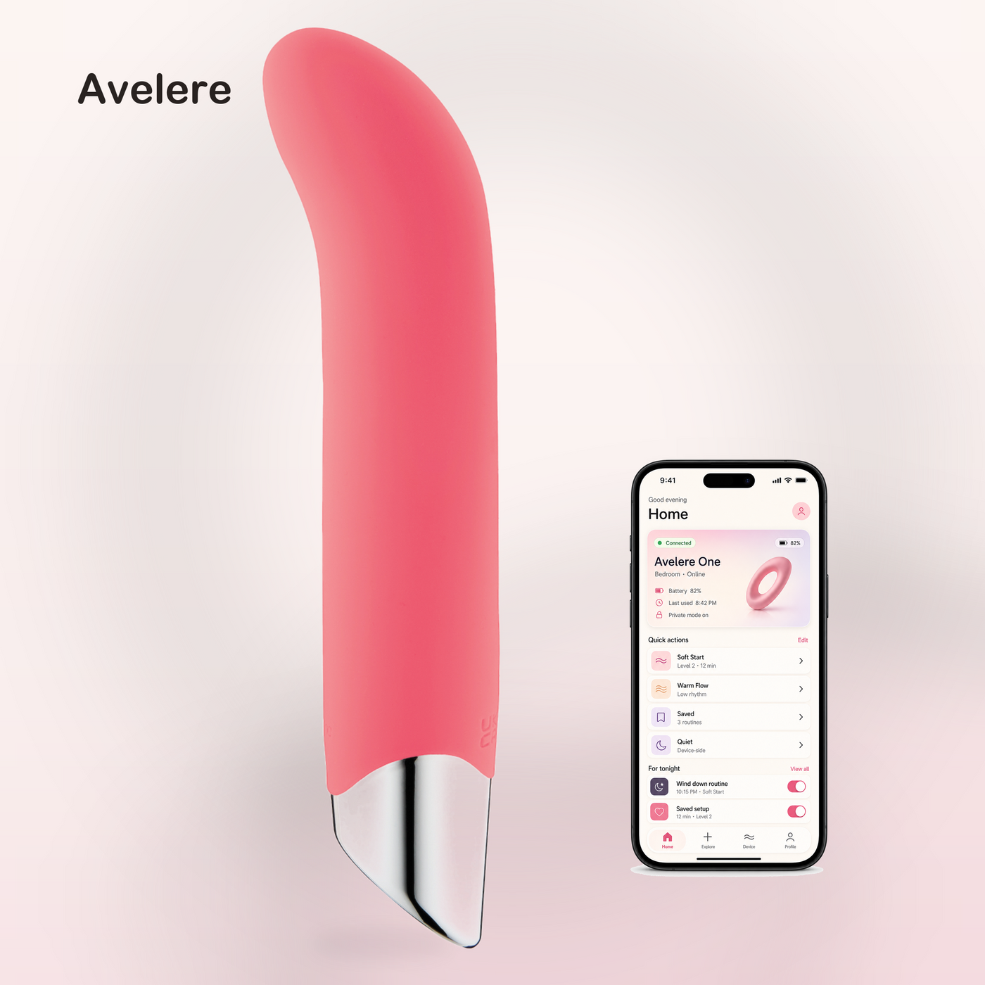 Avelere 7 In Waterproof Rechargeable Multi-Function Personal Massager