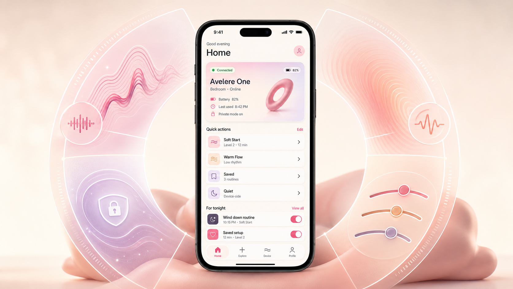 Avelere phone-based AI voice scene visual